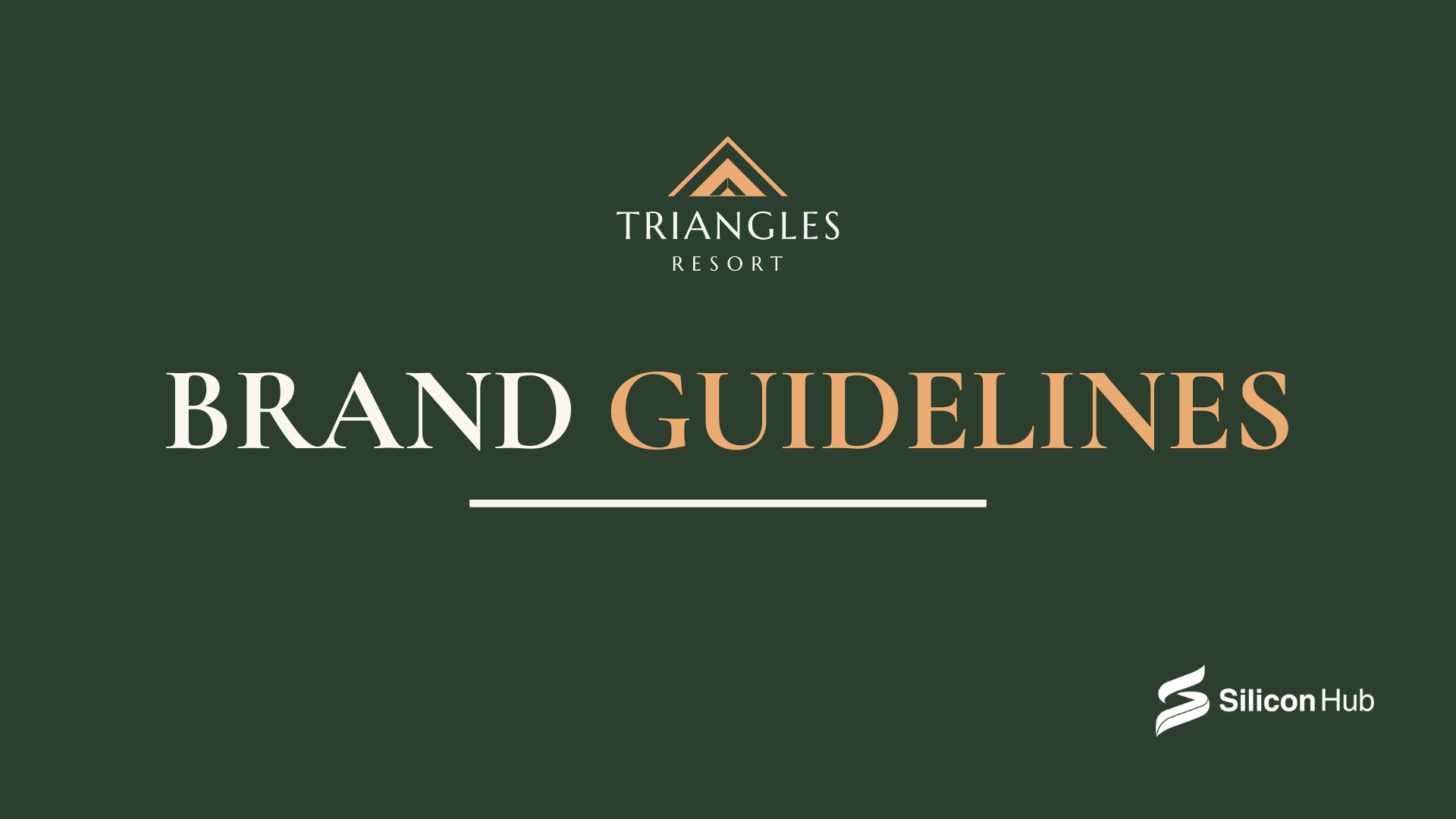 Triangles Resort brand guidelines document design